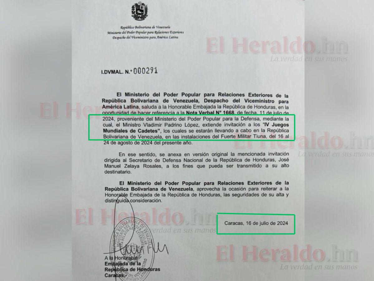 $!Esta es la carta de invitación.