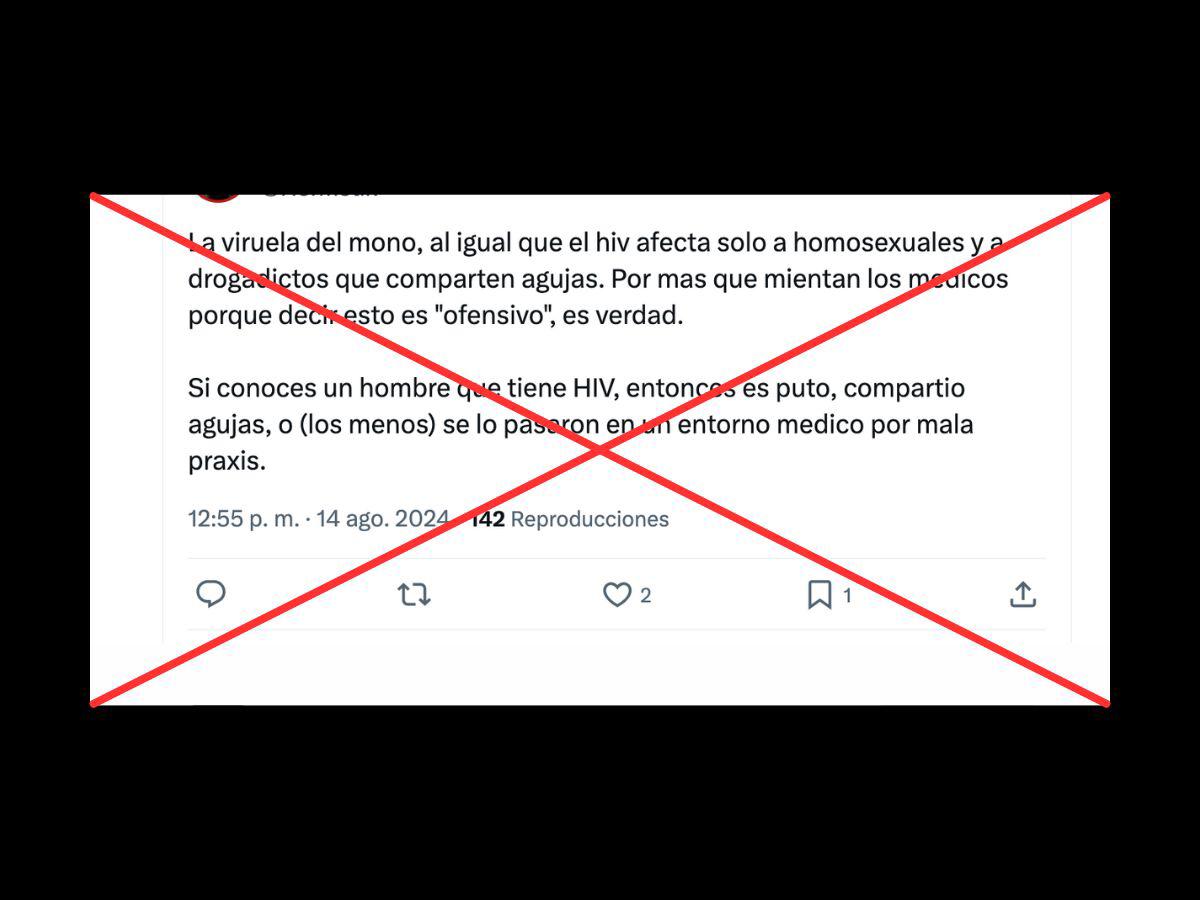 $!Captura de pantalla a una publicación en X/Twitter realizada el 20 de agosto de 2024.